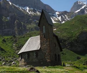 пазл Церковь высокой горы, Швейцария